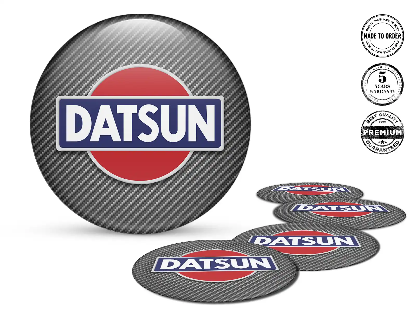 Datsun Radplaketten Stil Premium-Epoxy-Aufkleber